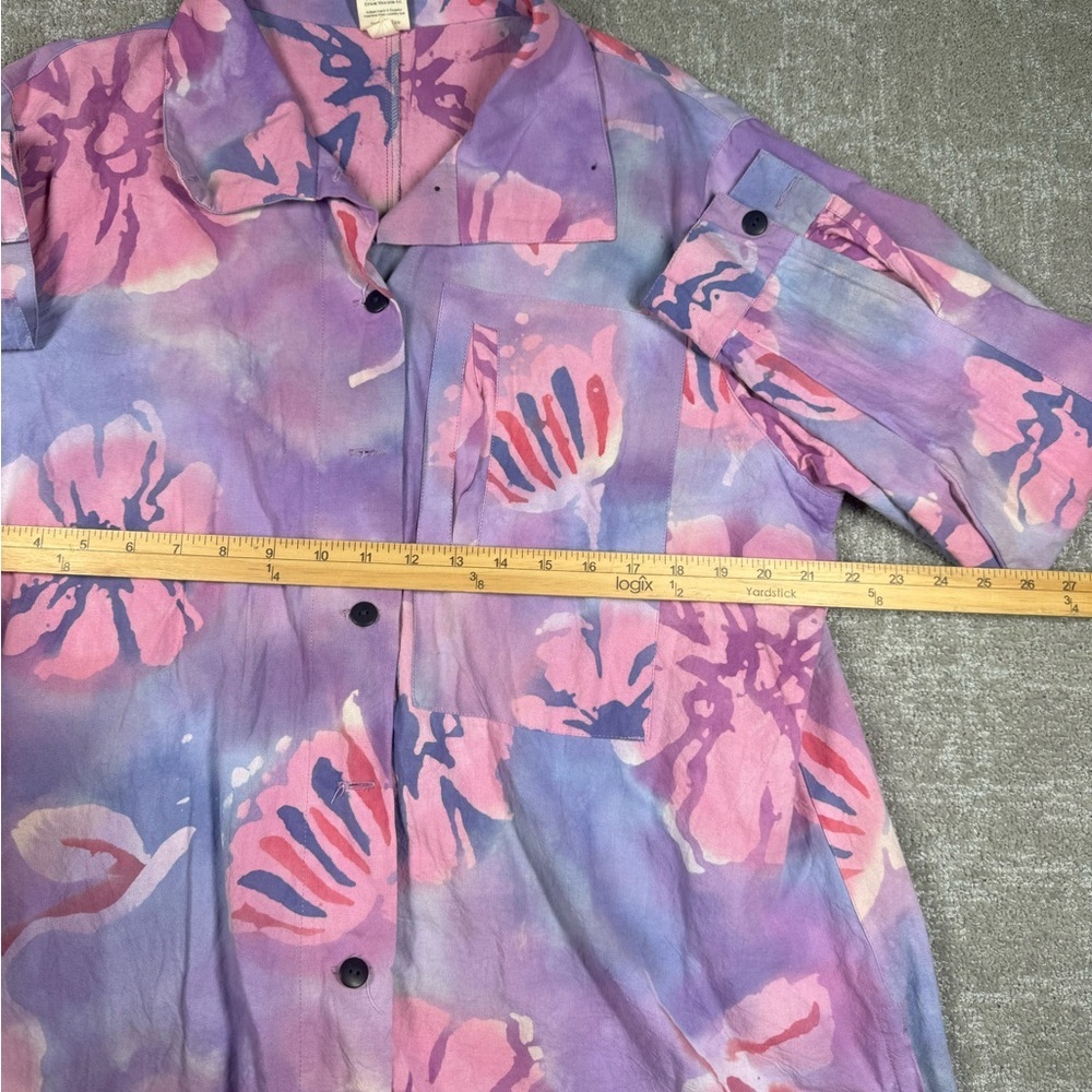 NuevoSol Ethical Wearable Art Boho Lagenlook 100% Cotton Button Down Shirt Sz XL - Picture 4 of 7